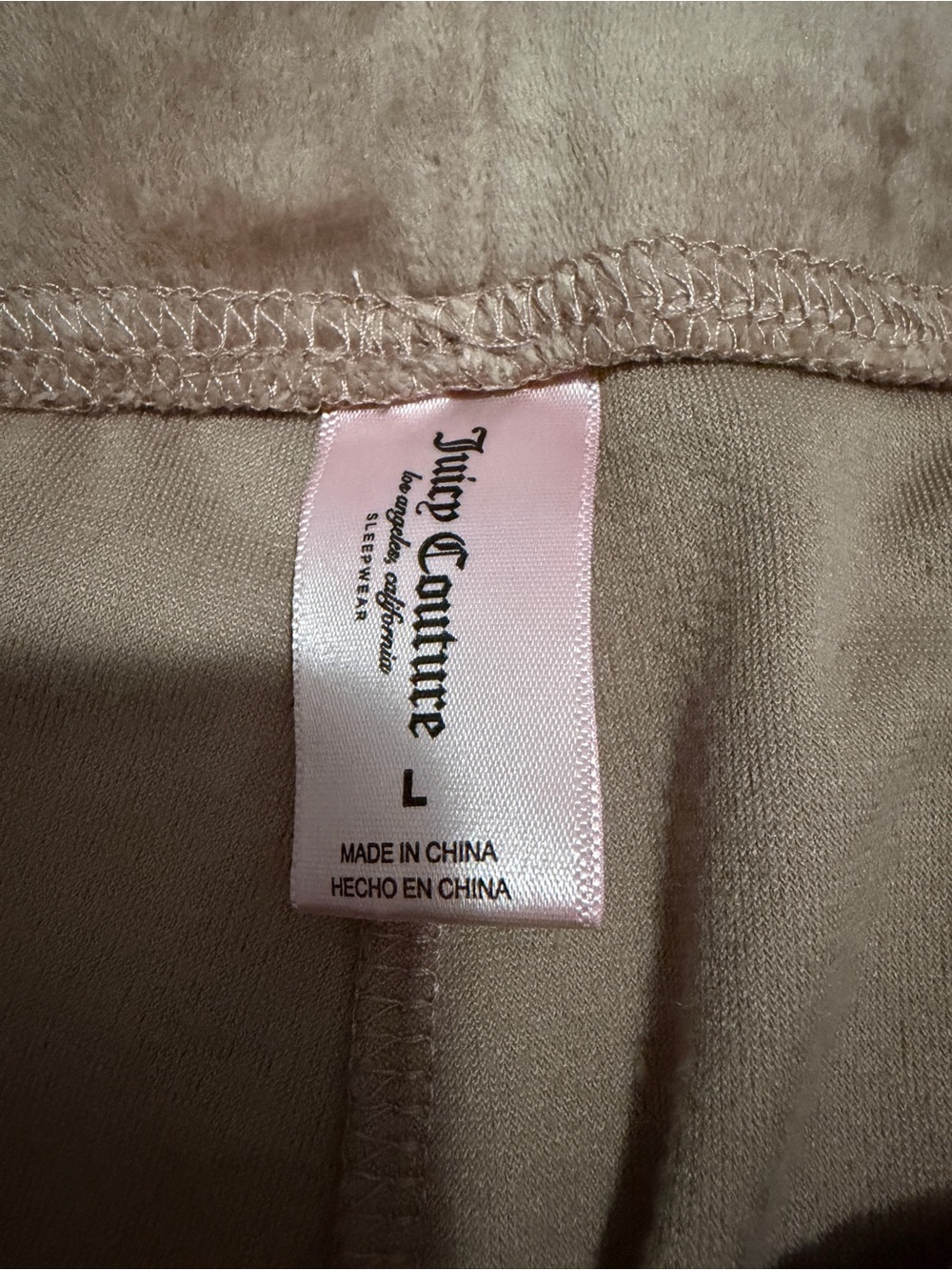 Juicy Couture Women Sleepwear L Rose Pink 2 Pc Pajama Set Velour JUICY Spellout - Picture 11 of 12